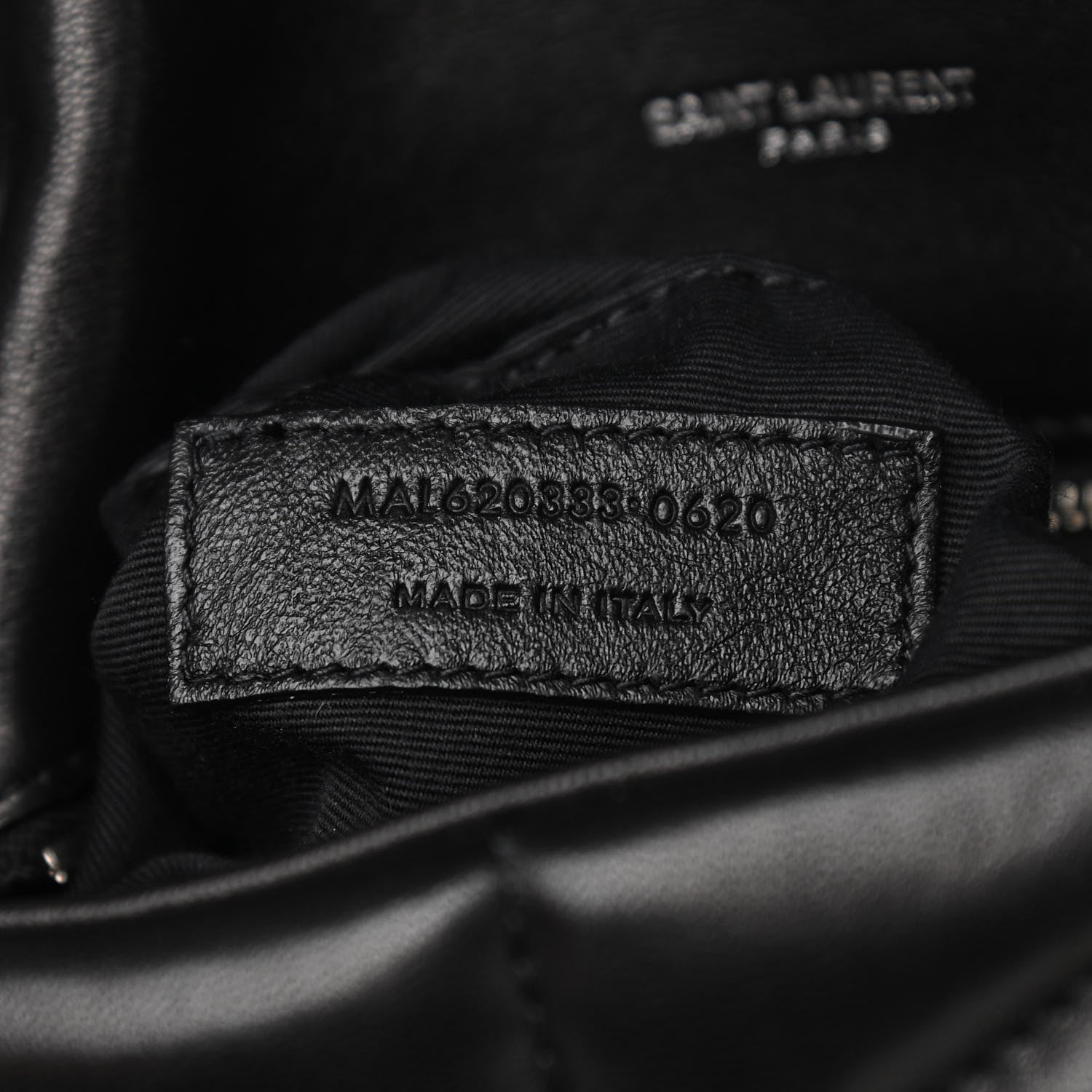 Saint Laurent Lambskin Quilted Toy Loulou Puffer Monogram Chain Satchel Black 8 of 11