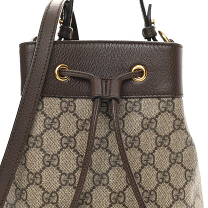 Gucci GG Supreme Monogram Web Small Ophidia Bucket Bag Brown 8 of 16