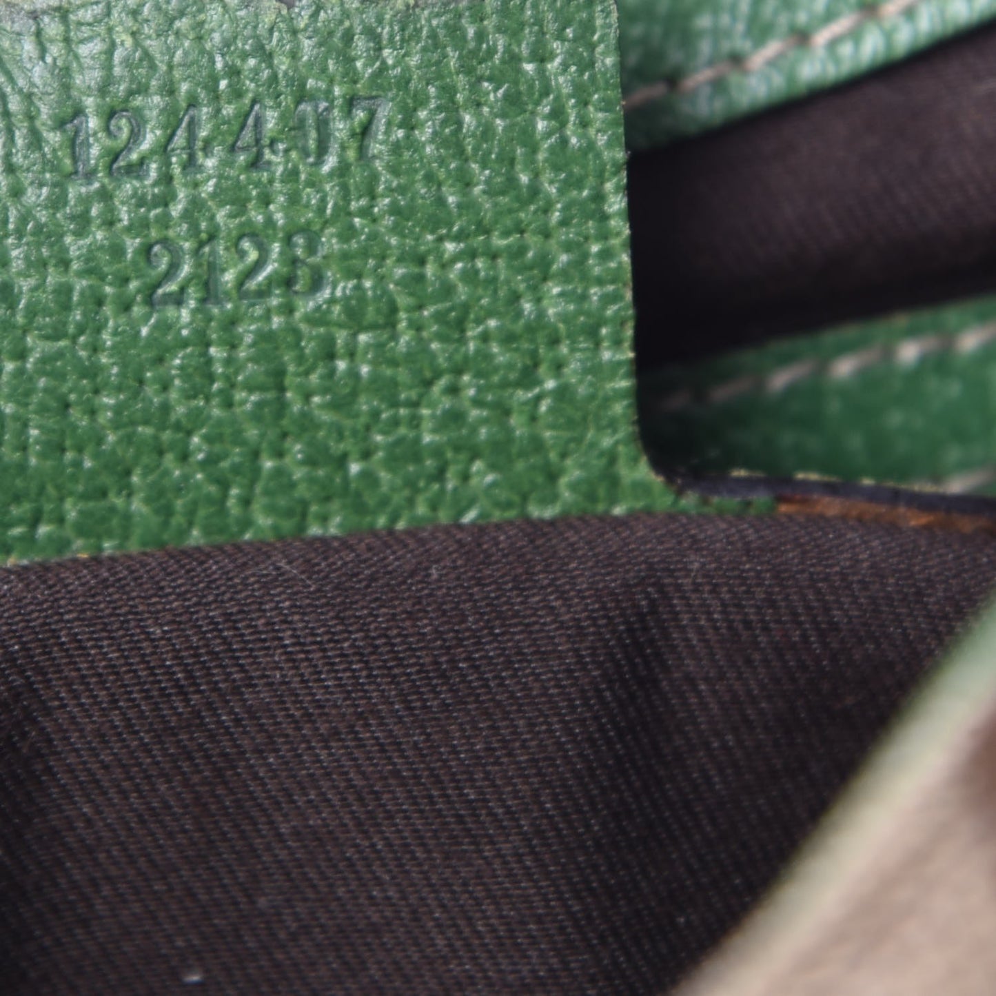 Monogram Calfskin Large Bardot Tote Green