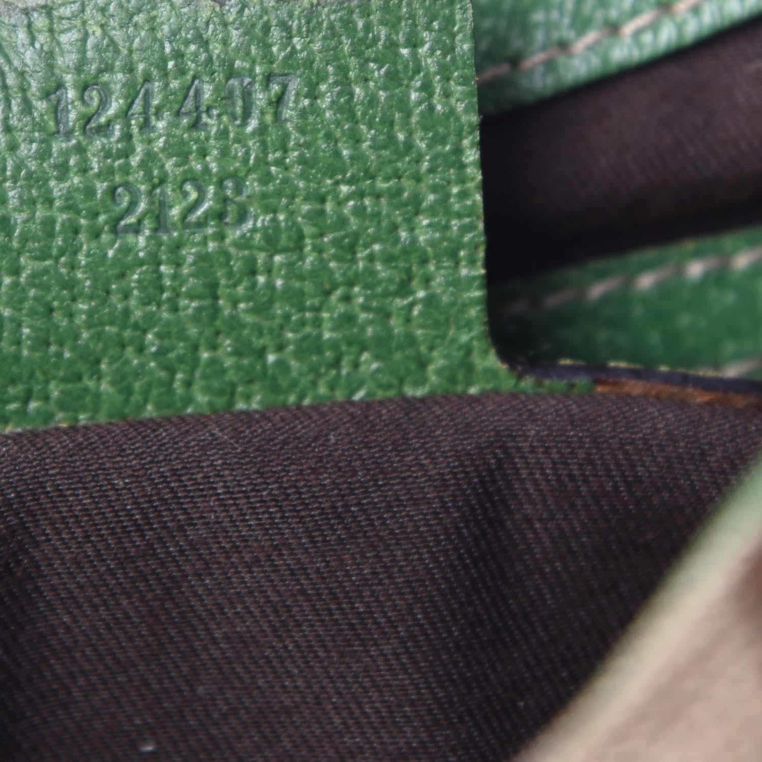 Gucci Monogram Calfskin Large Bardot Tote Green 7 of 14
