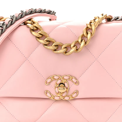 Chanel Lambskin Quilted Medium Chanel 19 Flap Light Pink 8 of 10