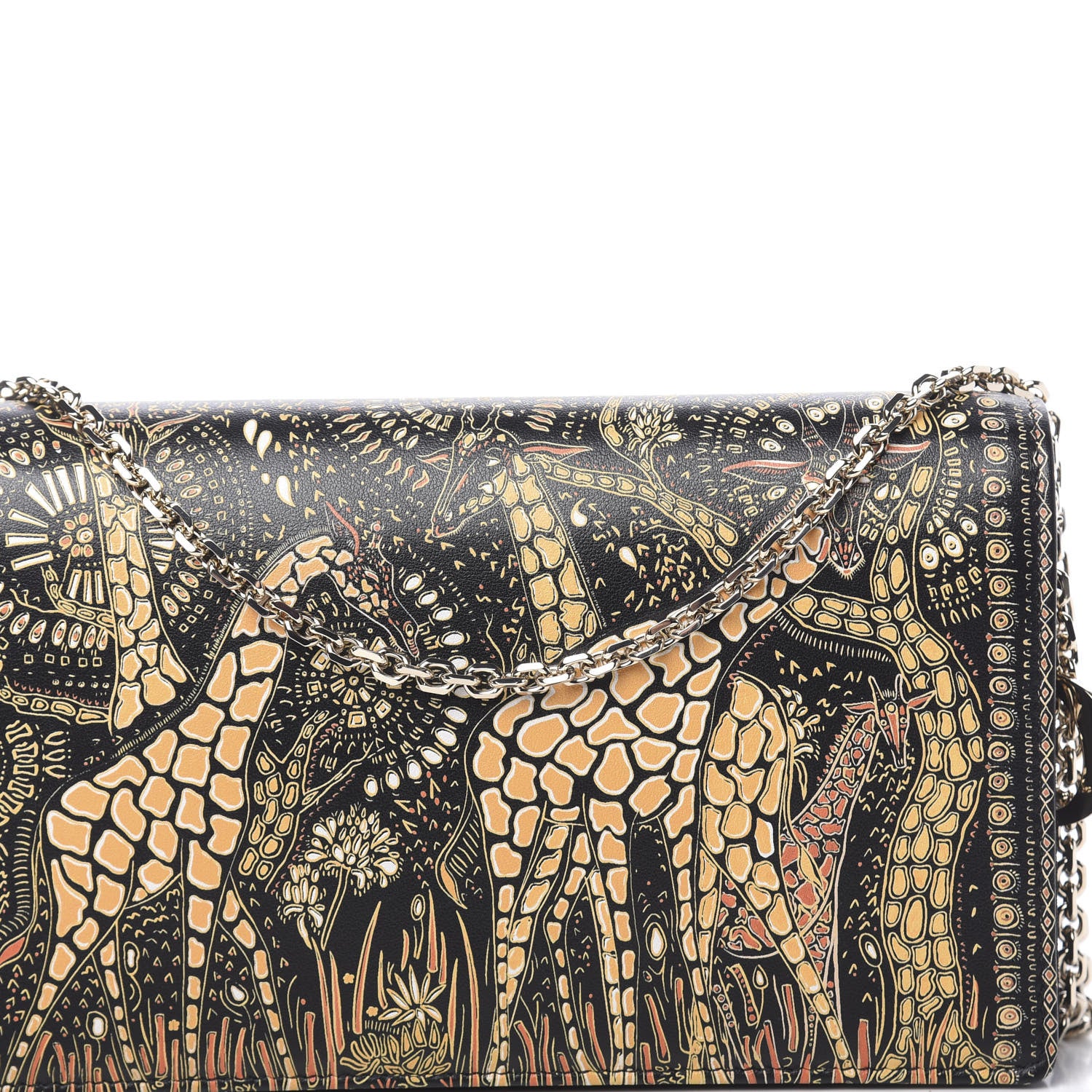 Christian Dior Printed Calfskin Animals Chain Pouch Brown Multicolor 7 of 12