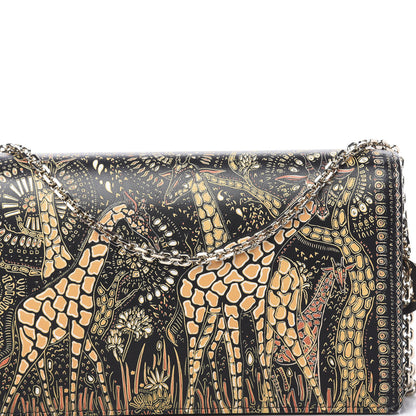 Christian Dior Printed Calfskin Animals Chain Pouch Brown Multicolor 7 of 12