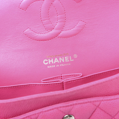 Chanel Iridescent Caviar Quilted Medium Double Flap Pink 10 of 12