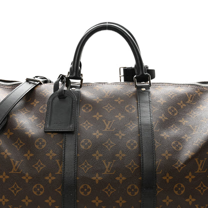 Louis Vuitton Monogram Macassar Keepall Bandouliere 55 8 of 12