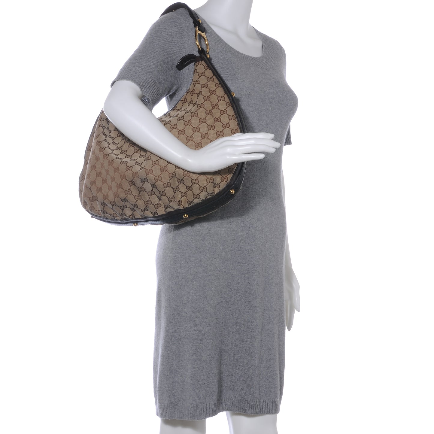 Monogram Interlocking Medium Hobo Ebony