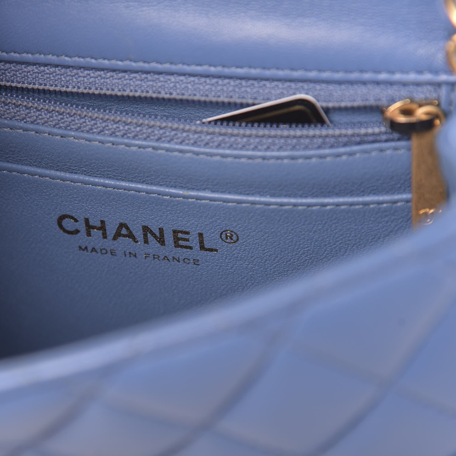 Chanel Lambskin Quilted Mini Square Flap Blue 6 of 11