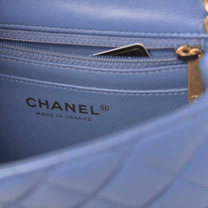 Chanel Lambskin Quilted Mini Square Flap Blue 6 of 11