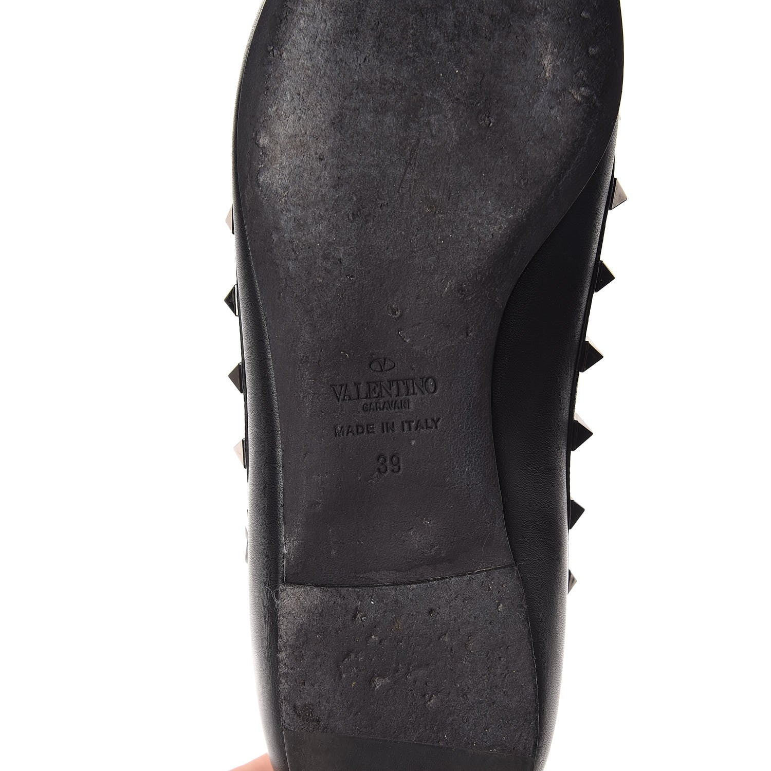 Valentino Garavani Nappa Rockstud Cage Ballerina Flats 39 Black 11 of 13