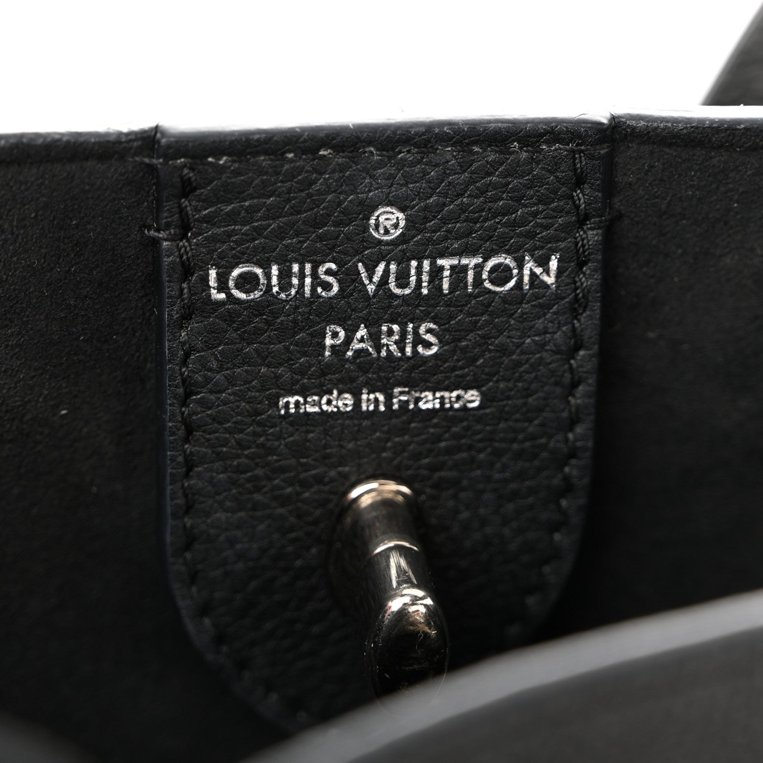 Louis Vuitton Calfskin Lockme Cabas Black 6 of 15