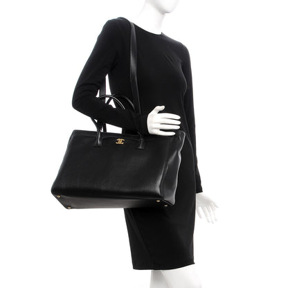 Chanel Calfskin XL Cerf Tote Black 2 of 10