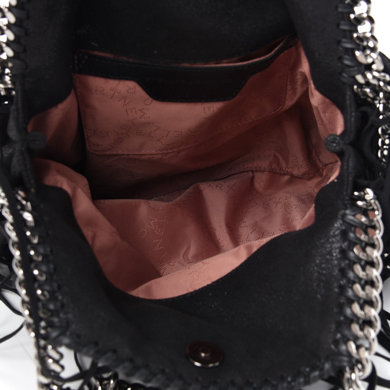 Stella McCartney Eco Suede Mini Fringe Falabella Tote Black 5 of 9