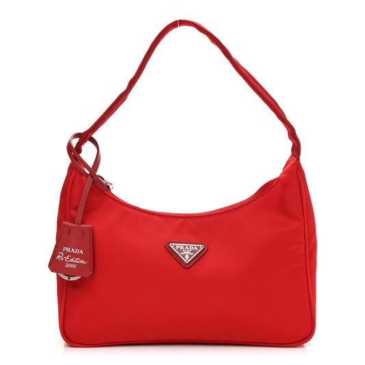 Tessuto Nylon Mini Re-Edition 2000 Bag Rosso