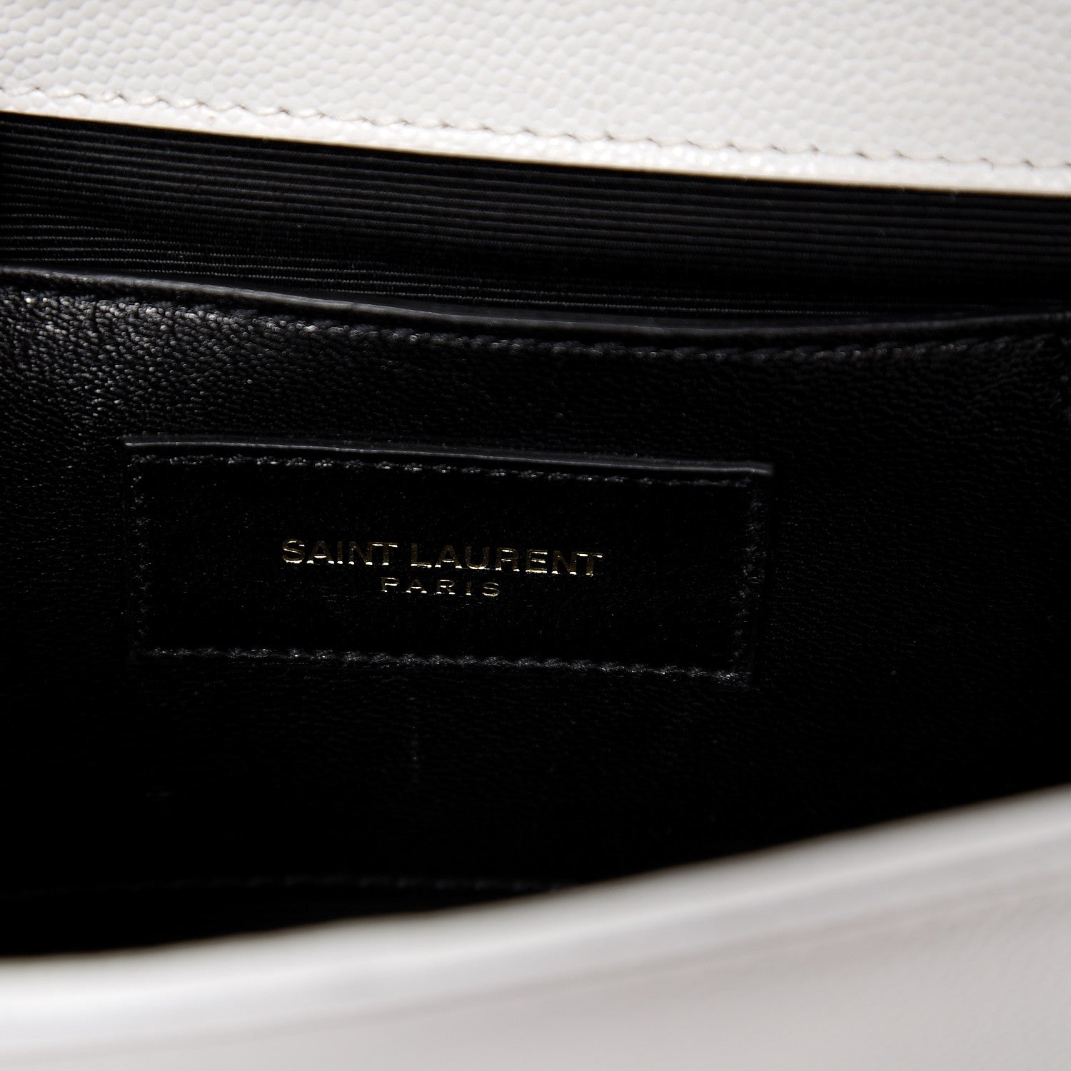 Saint Laurent Grain De Poudre Small Monogram Kate Satchel Optical White 6 of 10