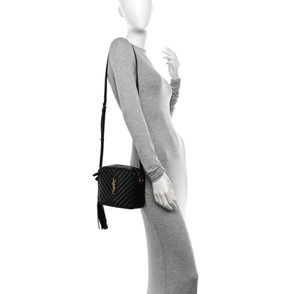 Saint Laurent Calfskin Matelasse Monogram Lou Camera Bag Black 3 of 10