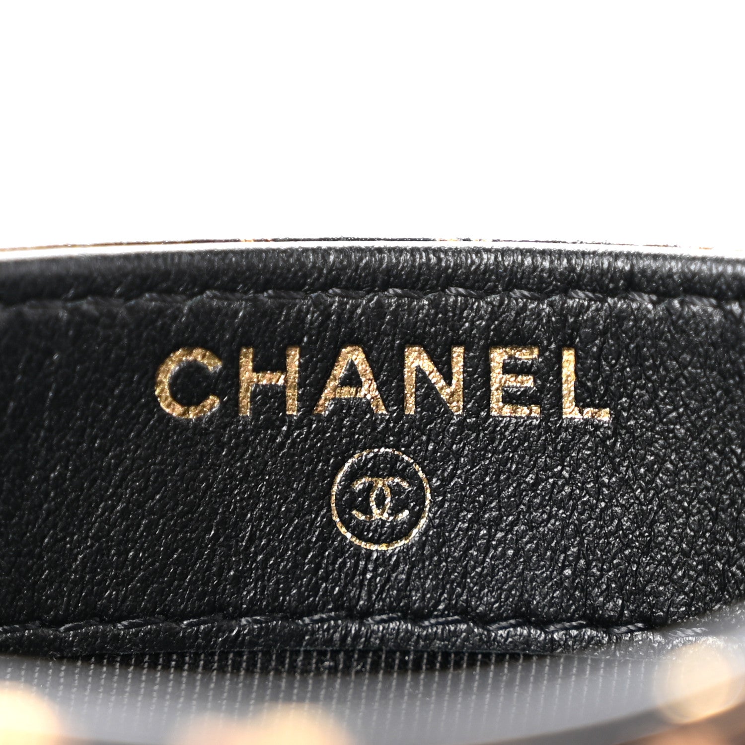 Chanel Calfskin Crocodile Embossed Graffiti 2.55 Cocodile Reissue Card Holder Black Gold 6 of 10