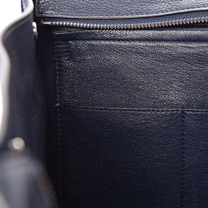 Celine Drummed Calfskin Suede Medium Trapeze Navy 16 of 17