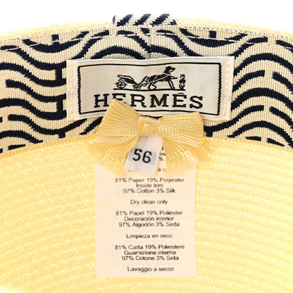Hermes Emma Cap 56 Naturel Ecru Marine 8 of 10