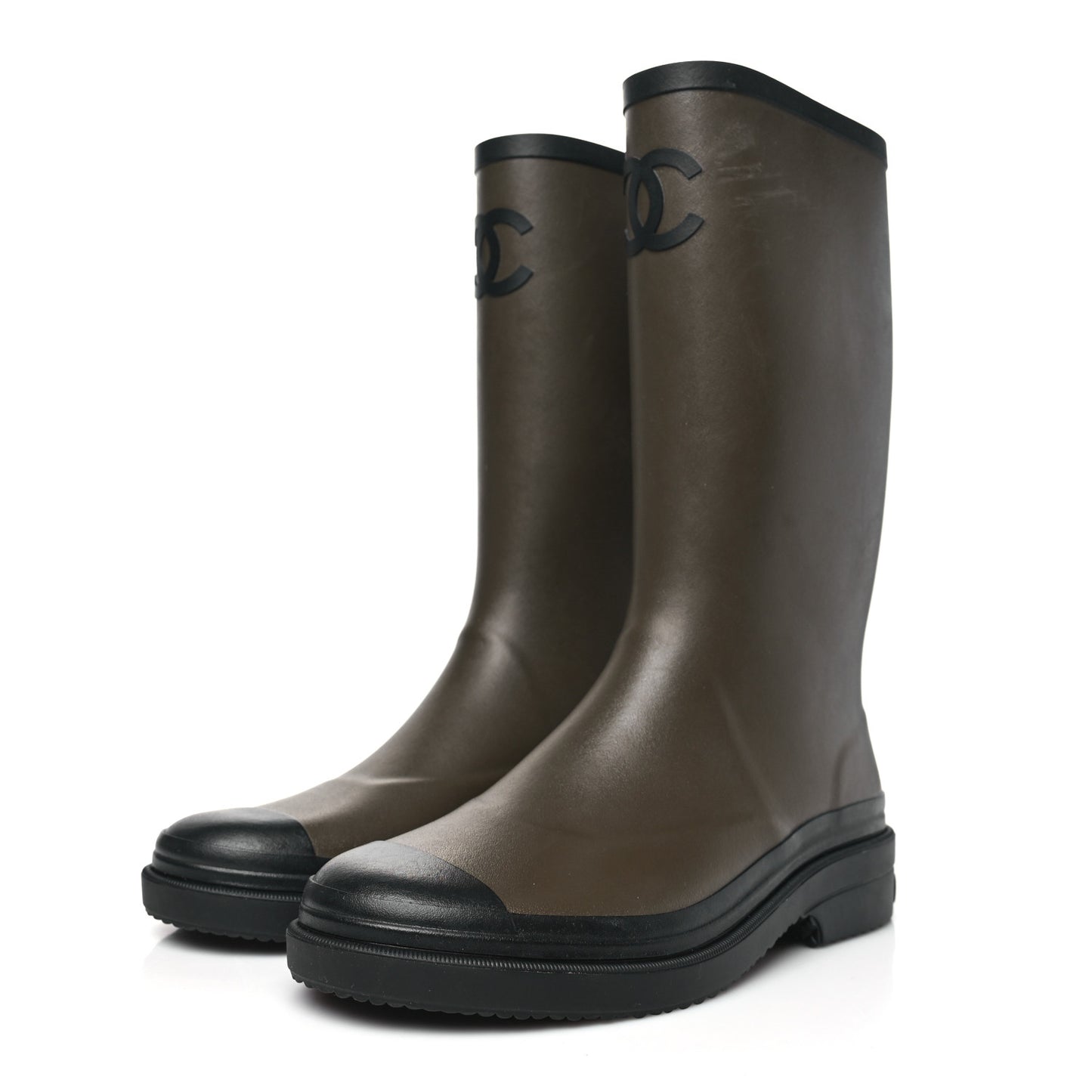 Caoutchouk CC High Boots 41 Khaki Black
