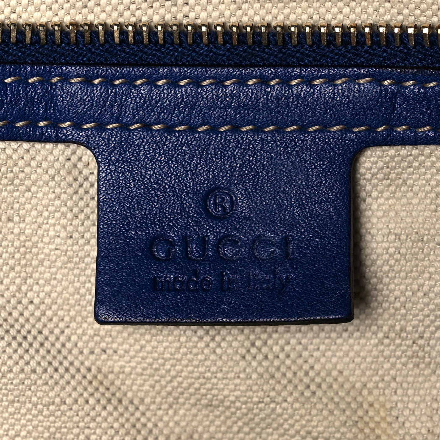 GG Plus Monogram Medium Boston USA Flag Unicef Duffle Blue