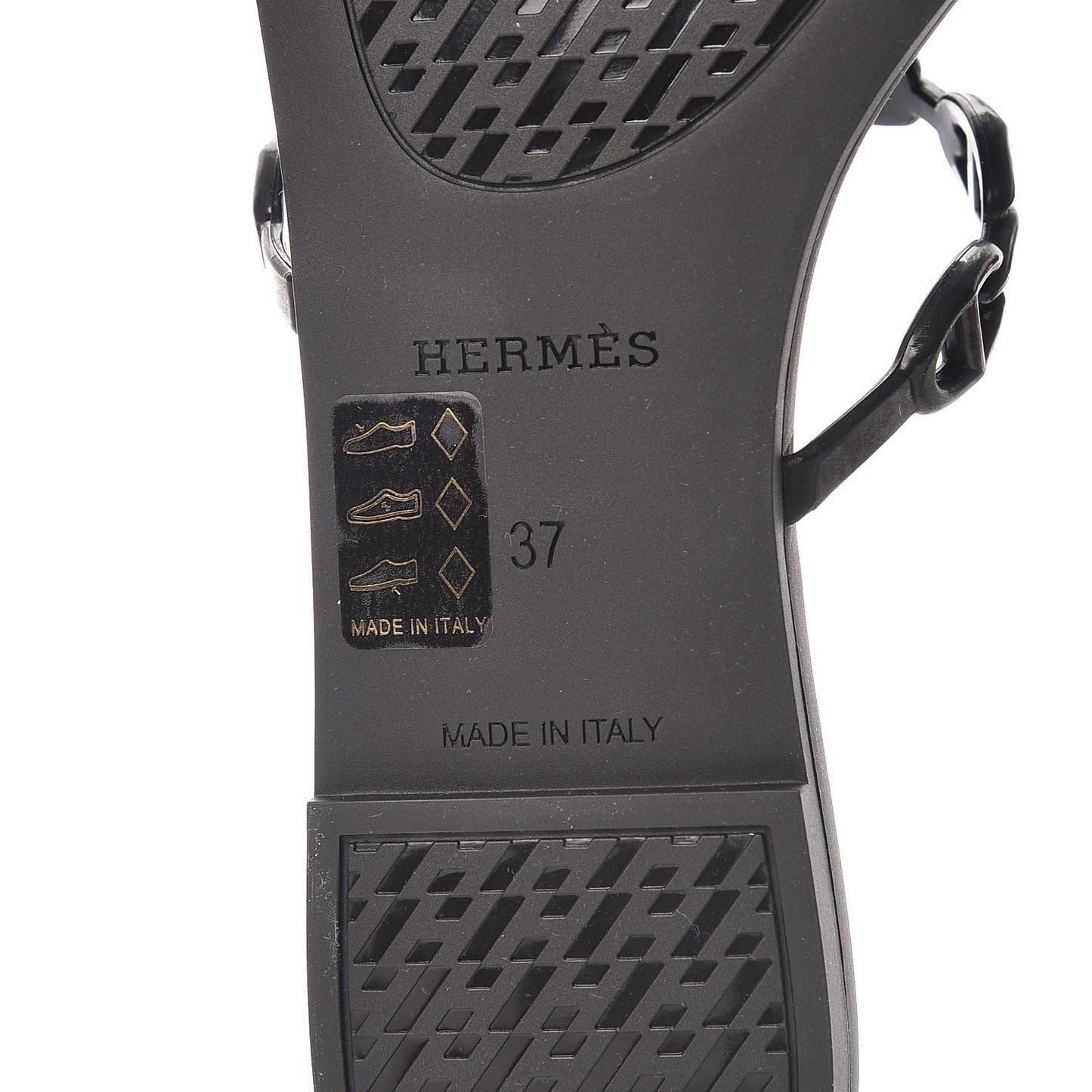Rubber Chaine d'Ancre Rivage Sandals 37 Black