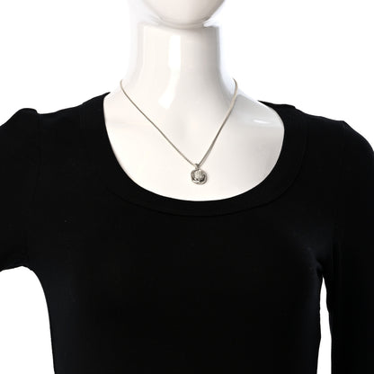 David Yurman Sterling Silver Diamond 10mm Labyrinth Pendant Necklace 2 of 4