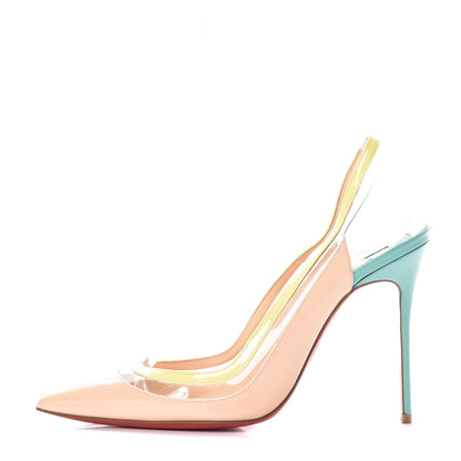 Christian Louboutin Patent PVC Paulina 100 Pumps 39 Poudre 1 of 10