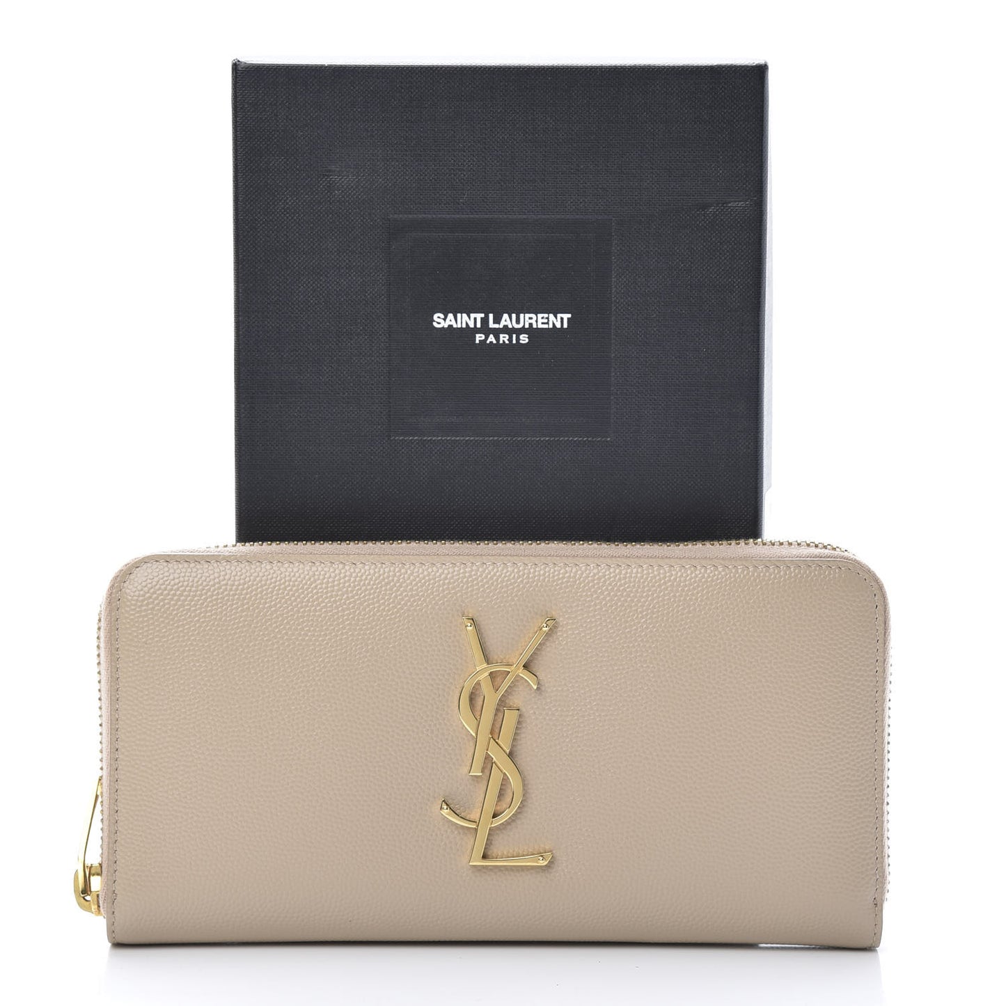 Grain De Poudre Monogram Zip Around Wallet Nude Powder