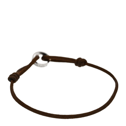 Cartier 18K White Gold Charity LOVE Adjustable Cord Bracelet Brown 2 of 5