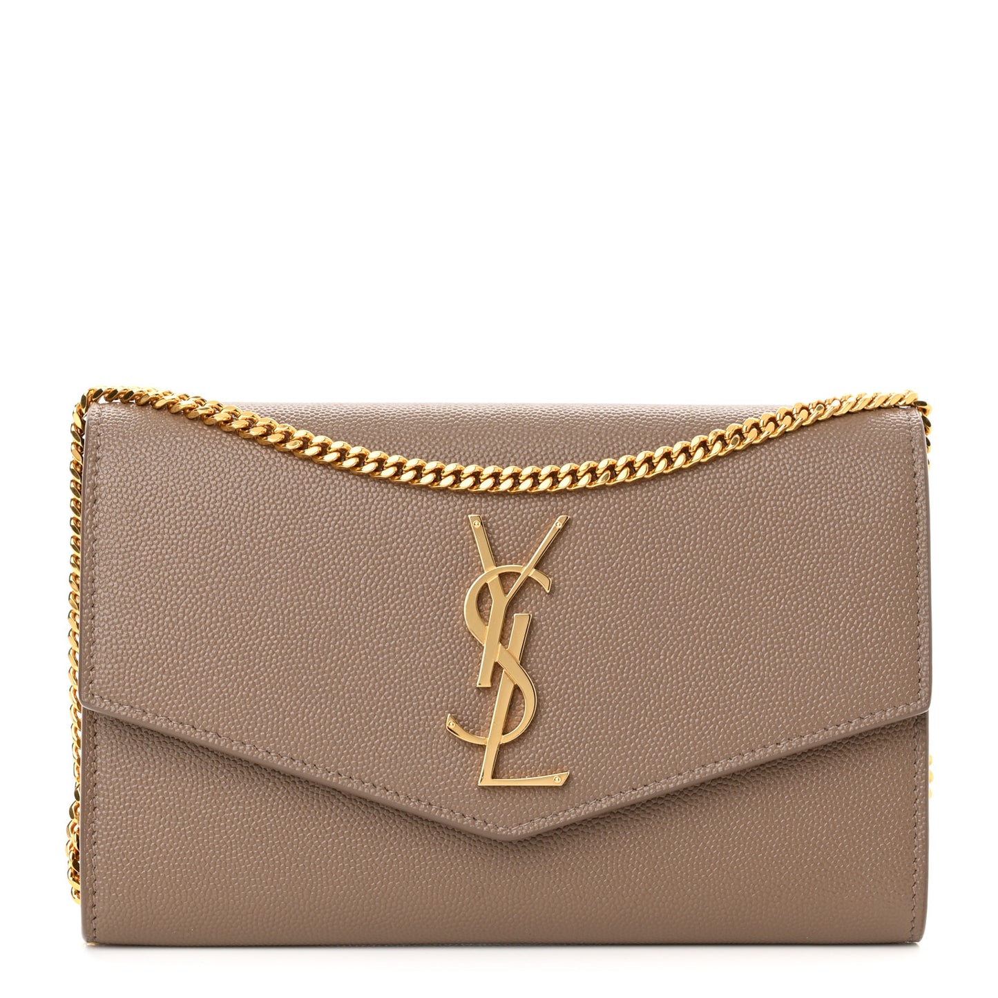 Grain De Poudre Monogram Uptown Chain Wallet Taupe