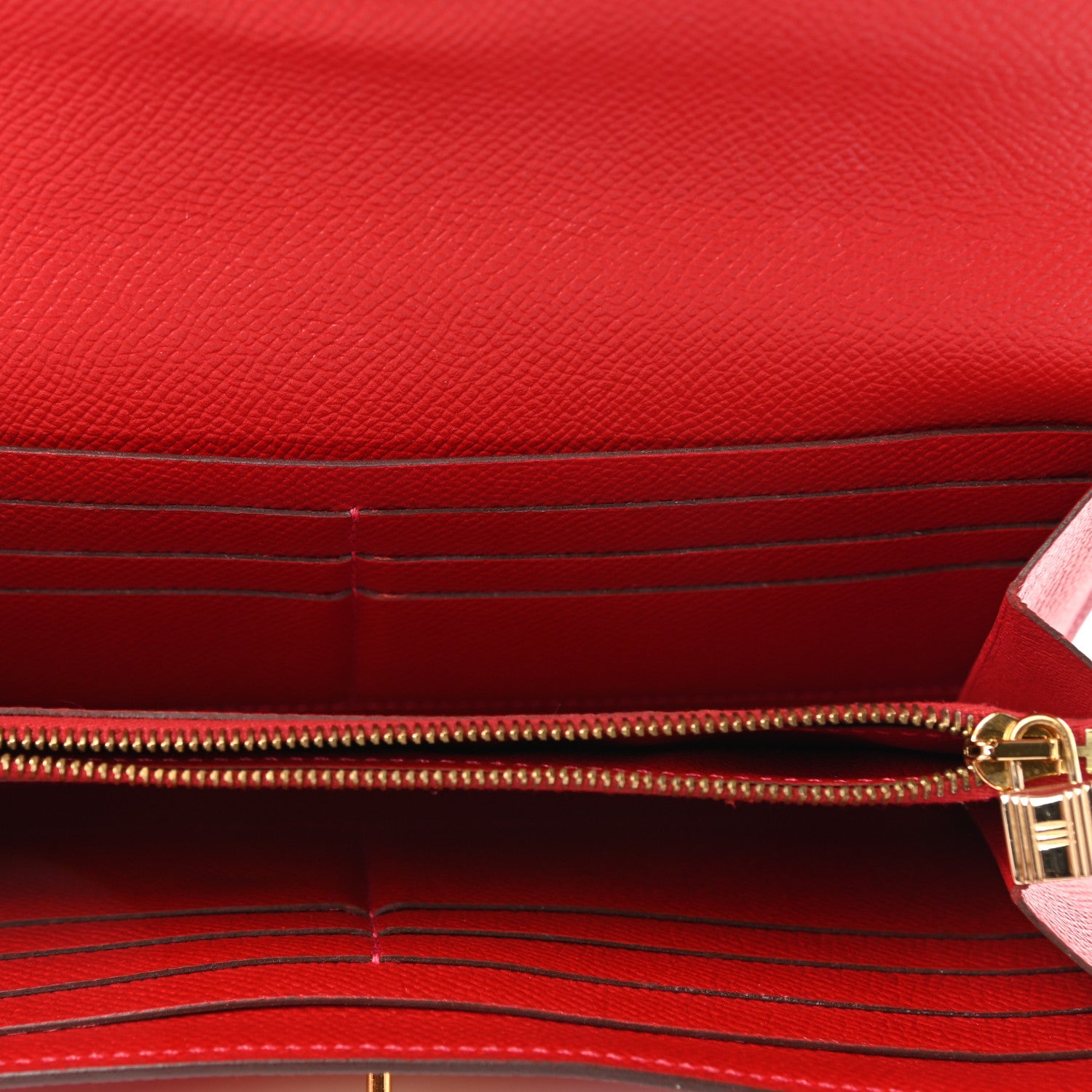 Hermes Epsom Kelly Longue Wallet Rouge Casaque 5 of 9