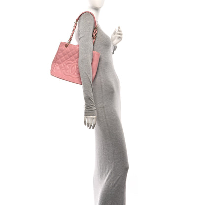 Chanel Caviar Quilted Petit Shopping Tote PST Pink 2 of 10