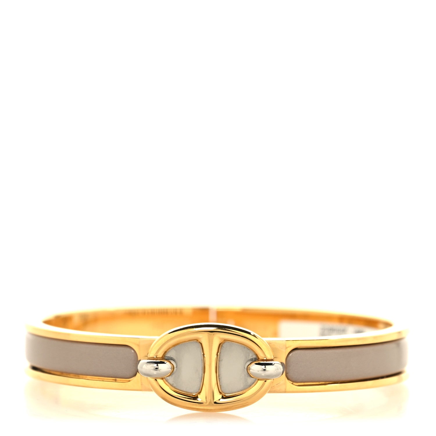 Hermes Enamel Mini Clic Chaine d'Ancre Bracelet PM Marron Glace 1 of 4