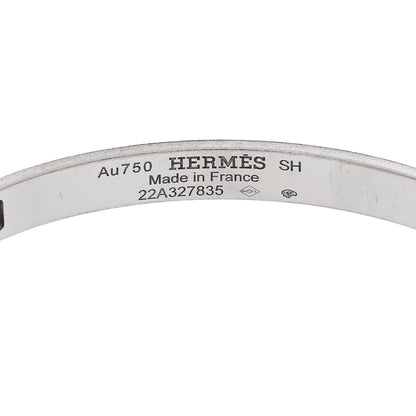 Hermes 18K White Gold Diamond PM H D'Ancre Bracelet SH 3 of 4