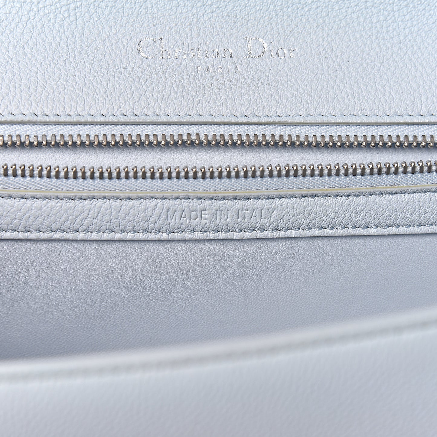 Grained Calfskin Crystal Floral Diorama Flap Bag Sky Light