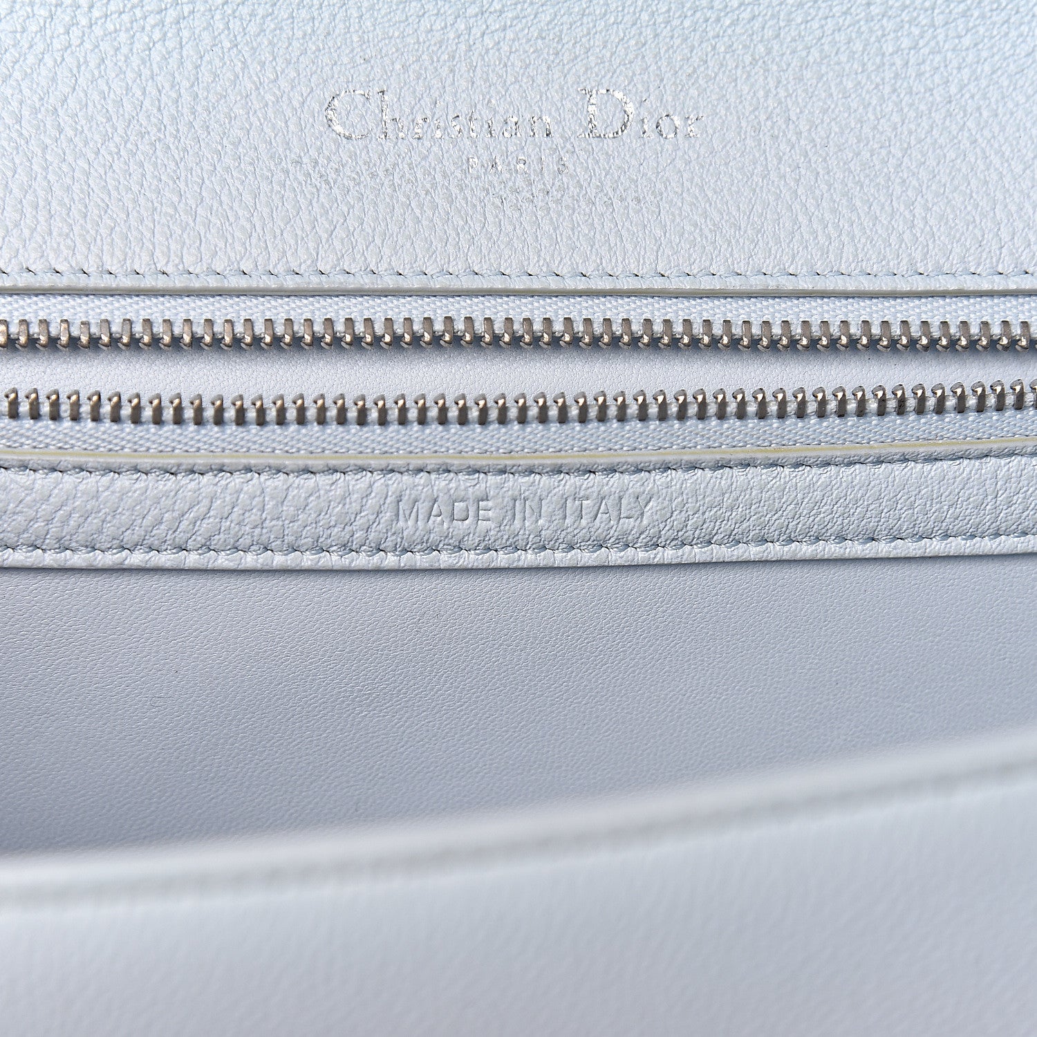 Christian Dior Grained Calfskin Crystal Floral Diorama Flap Bag Sky Light 7 of 16