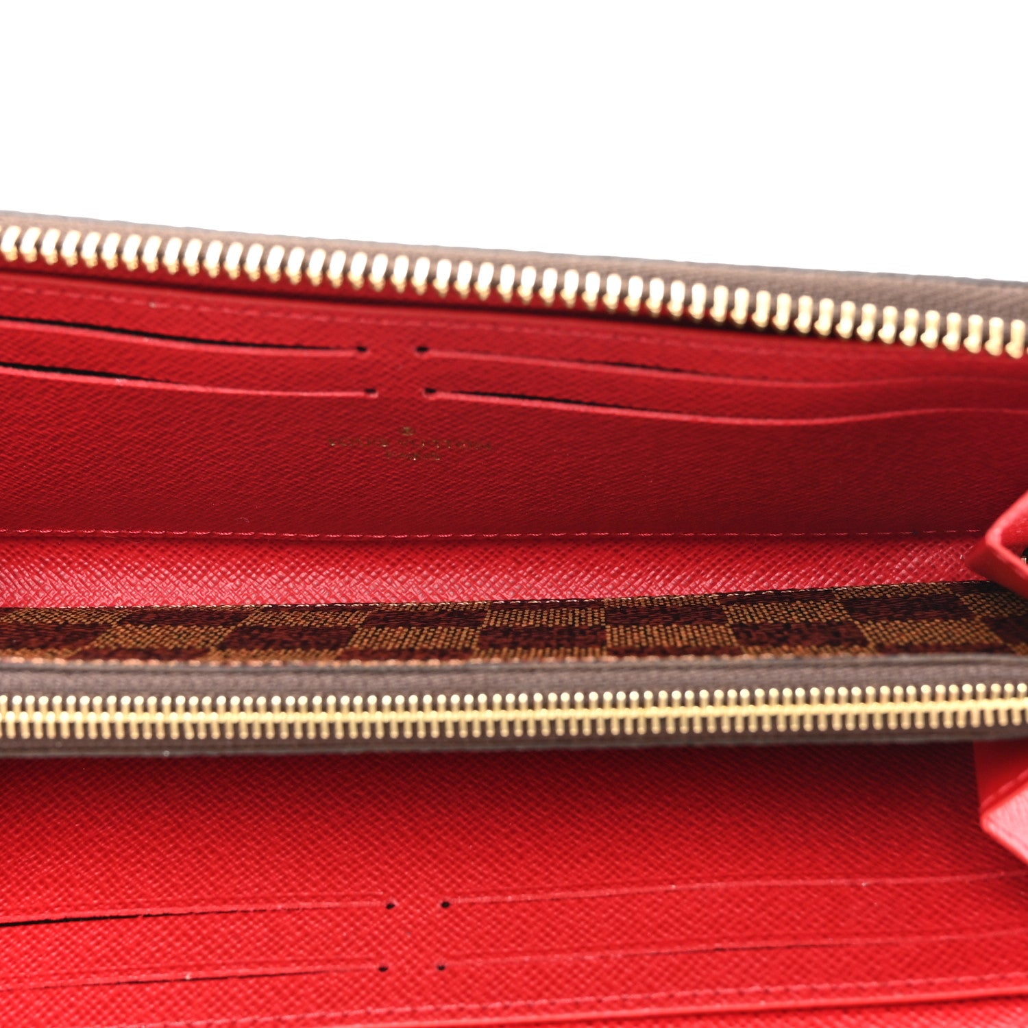Louis Vuitton Damier Ebene Clemence Wallet Cherry 5 of 8