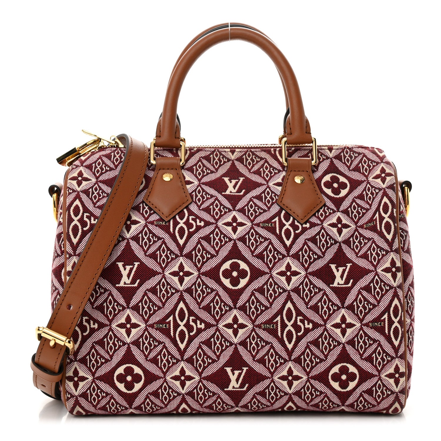 Louis Vuitton Jacquard Since 1854 Speedy Bandouliere 25 Bordeaux 1 of 13