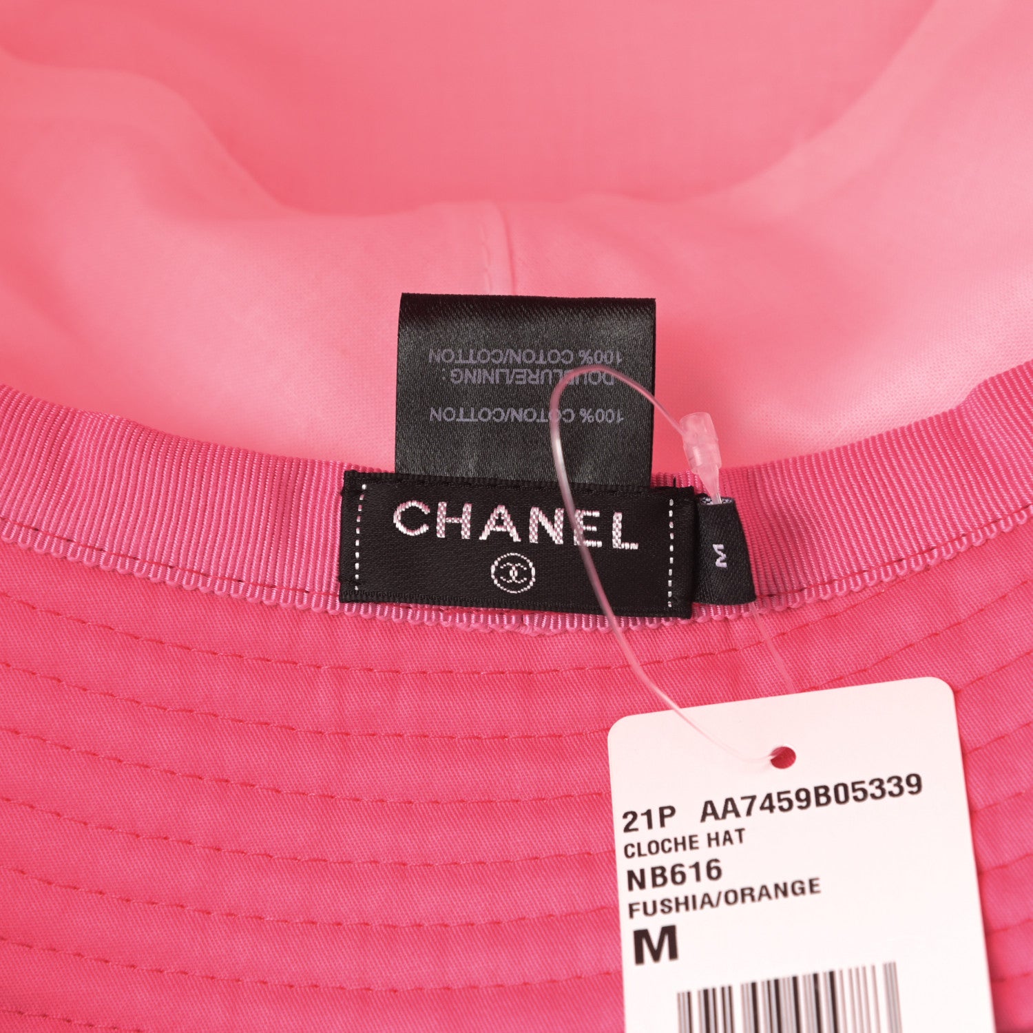 Chanel Canvas CC Bucket Hat L Pink 6 of 8