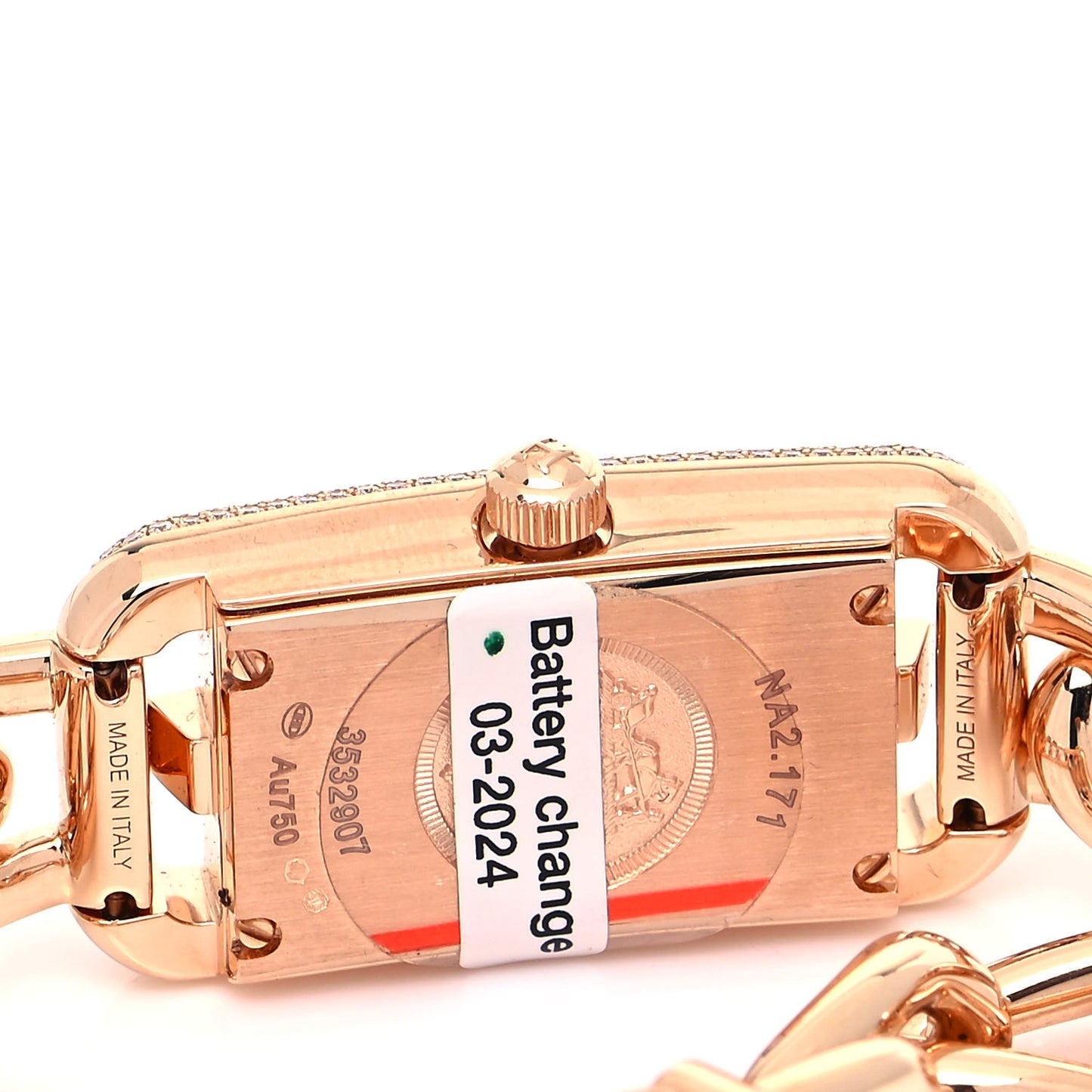 18K Rose Gold Diamond Mother of Pearl 17mm Nantucket Quartz Watch