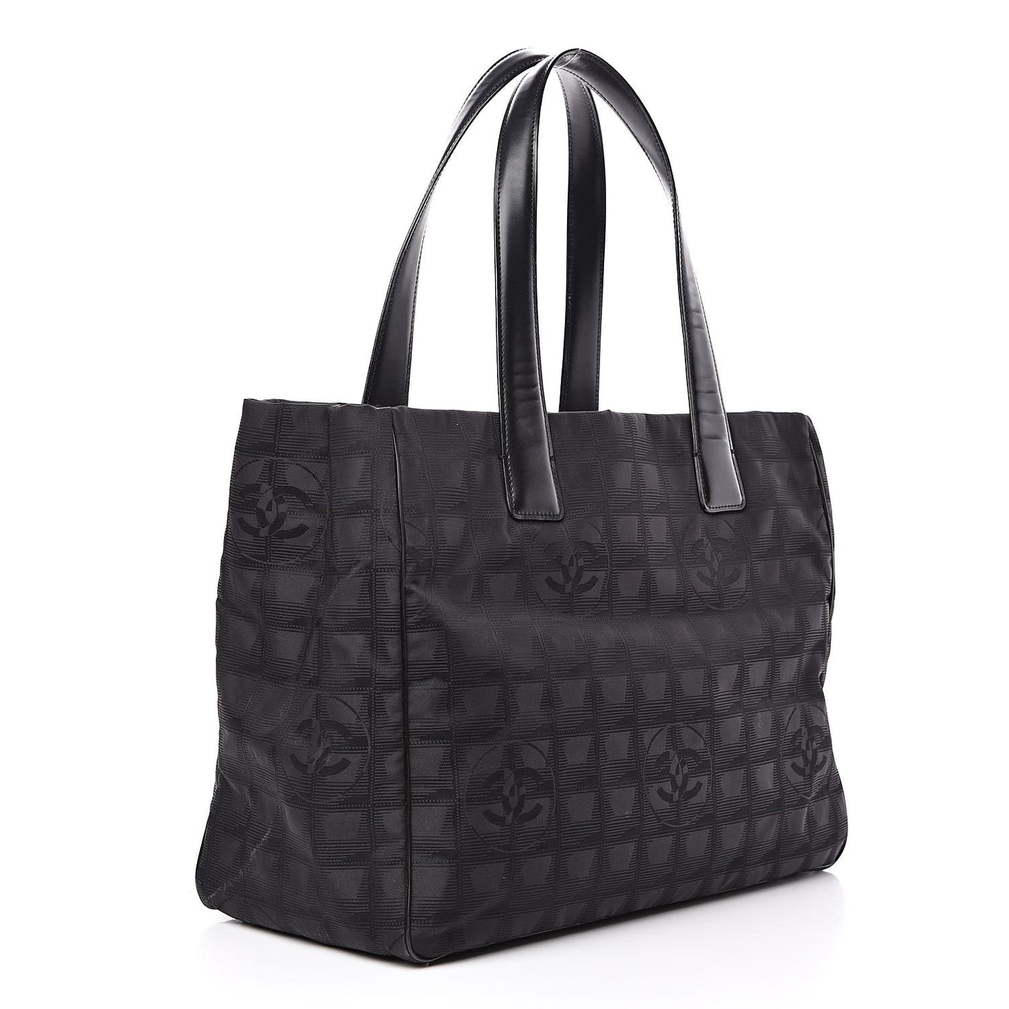 Nylon Large Travel Tote Black