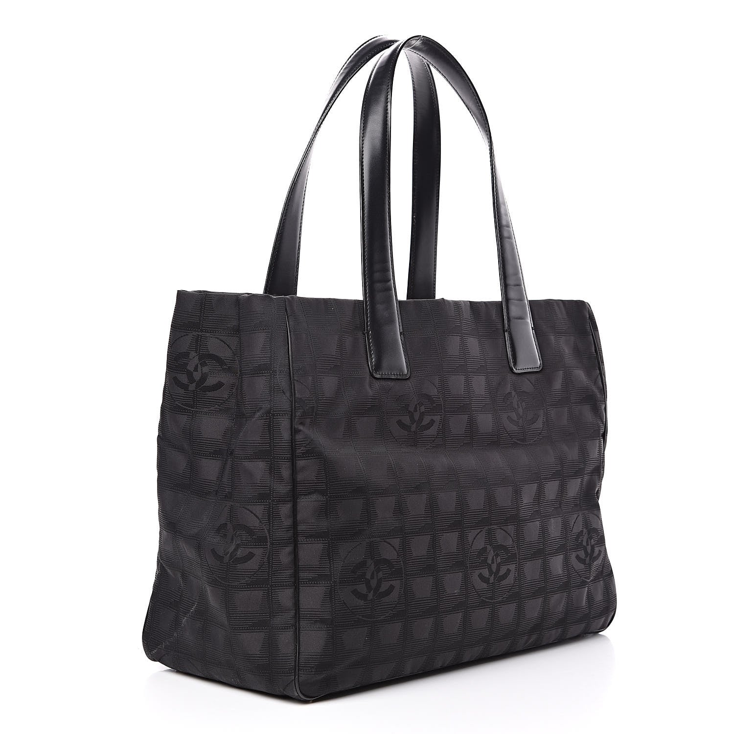 Chanel Nylon Large Travel Tote Black 3 of 12