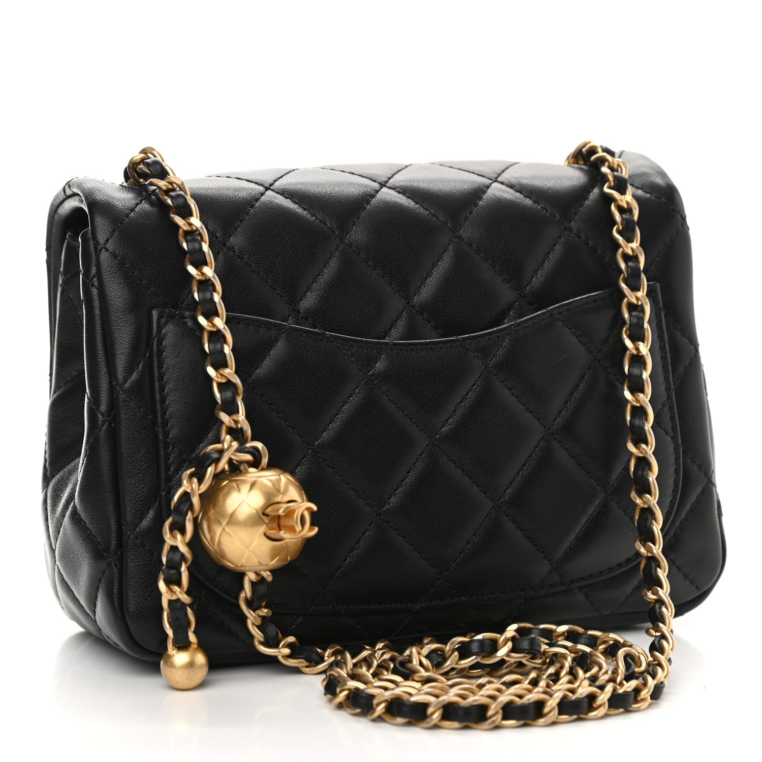 Chanel Lambskin Quilted Mini Pearl Crush Flap Black 3 of 11