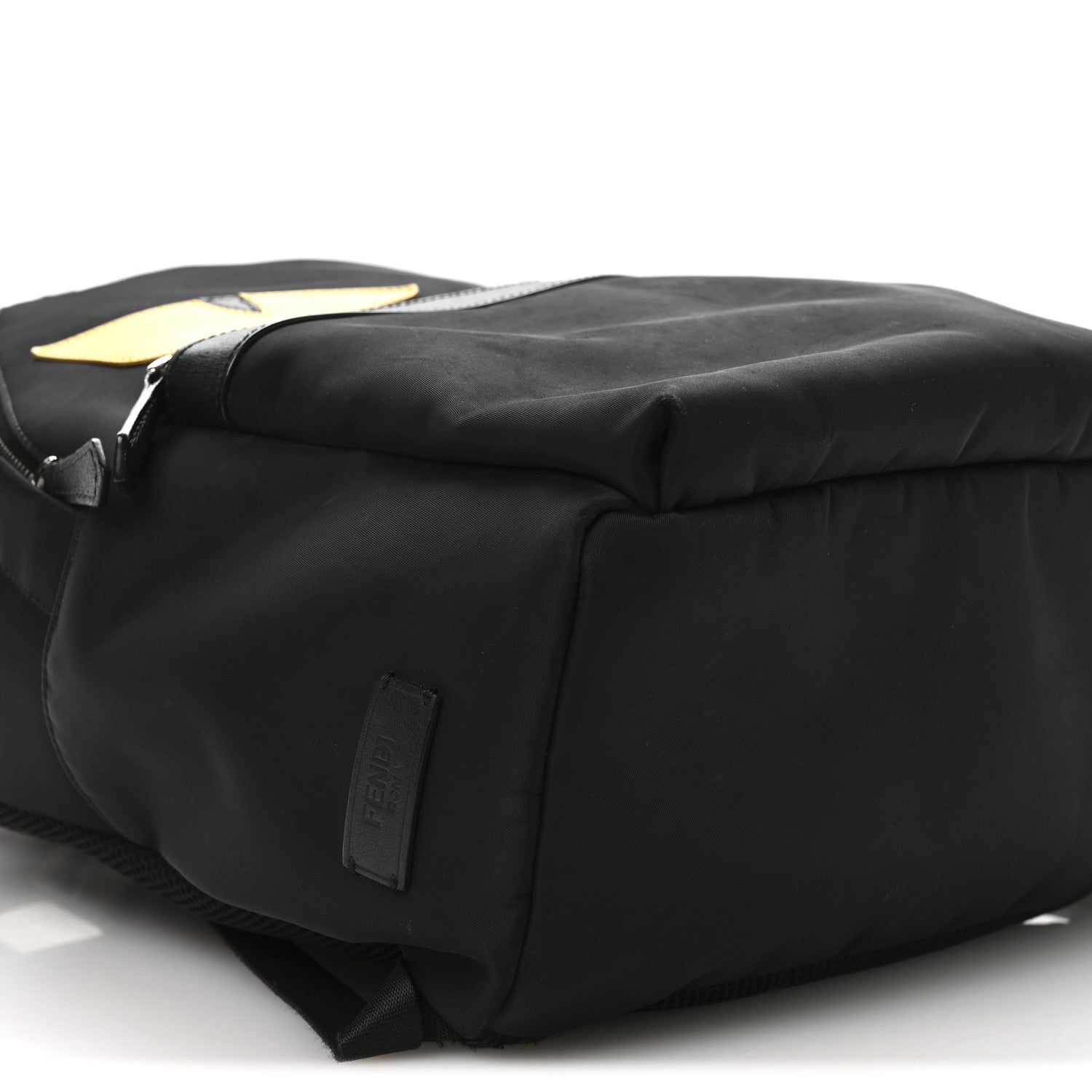 Fendi Nylon Vitello Elite Monster Eyes Rounded Backpack Black
