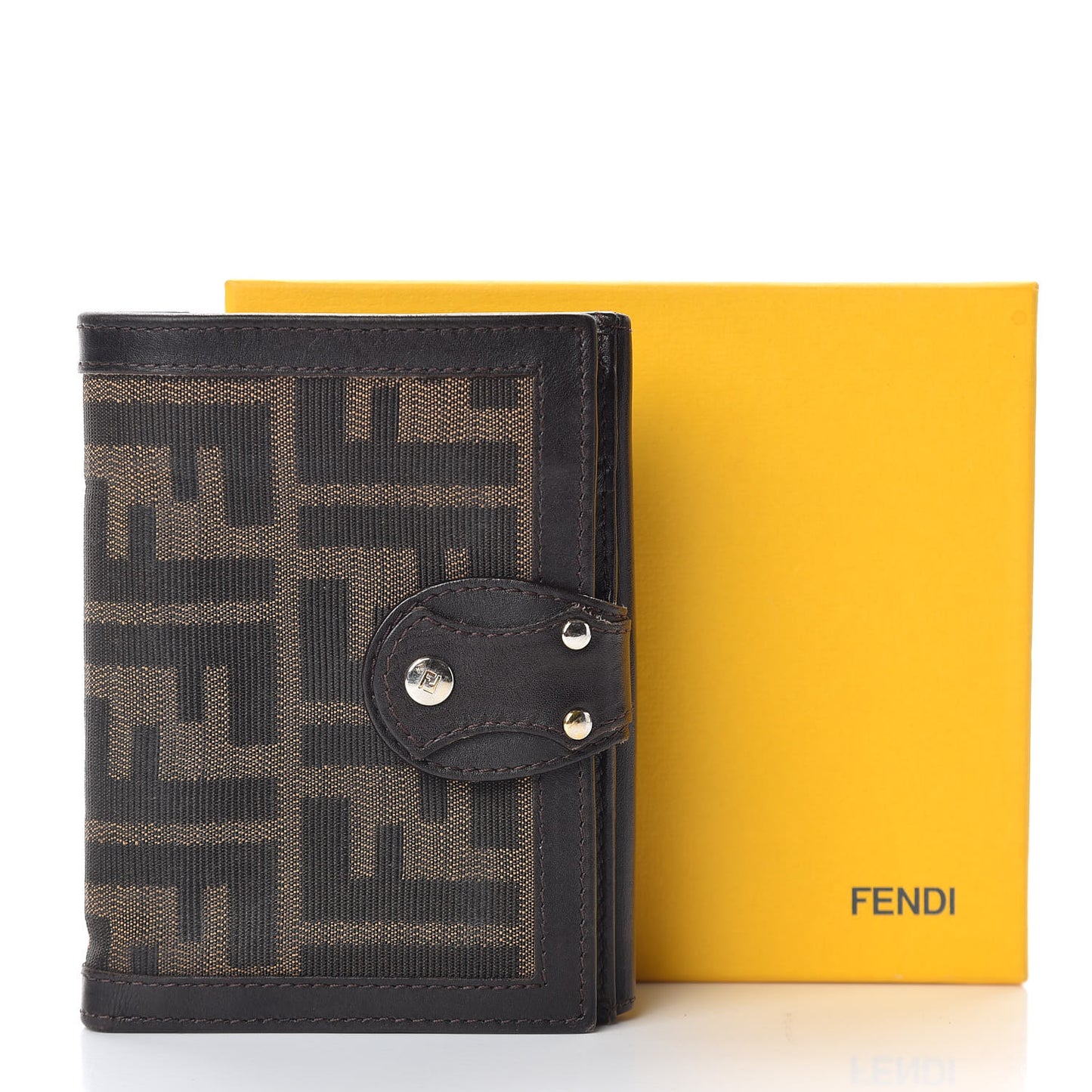 Zucca Cuoio Lucido Compact Wallet Tobacco Moro
