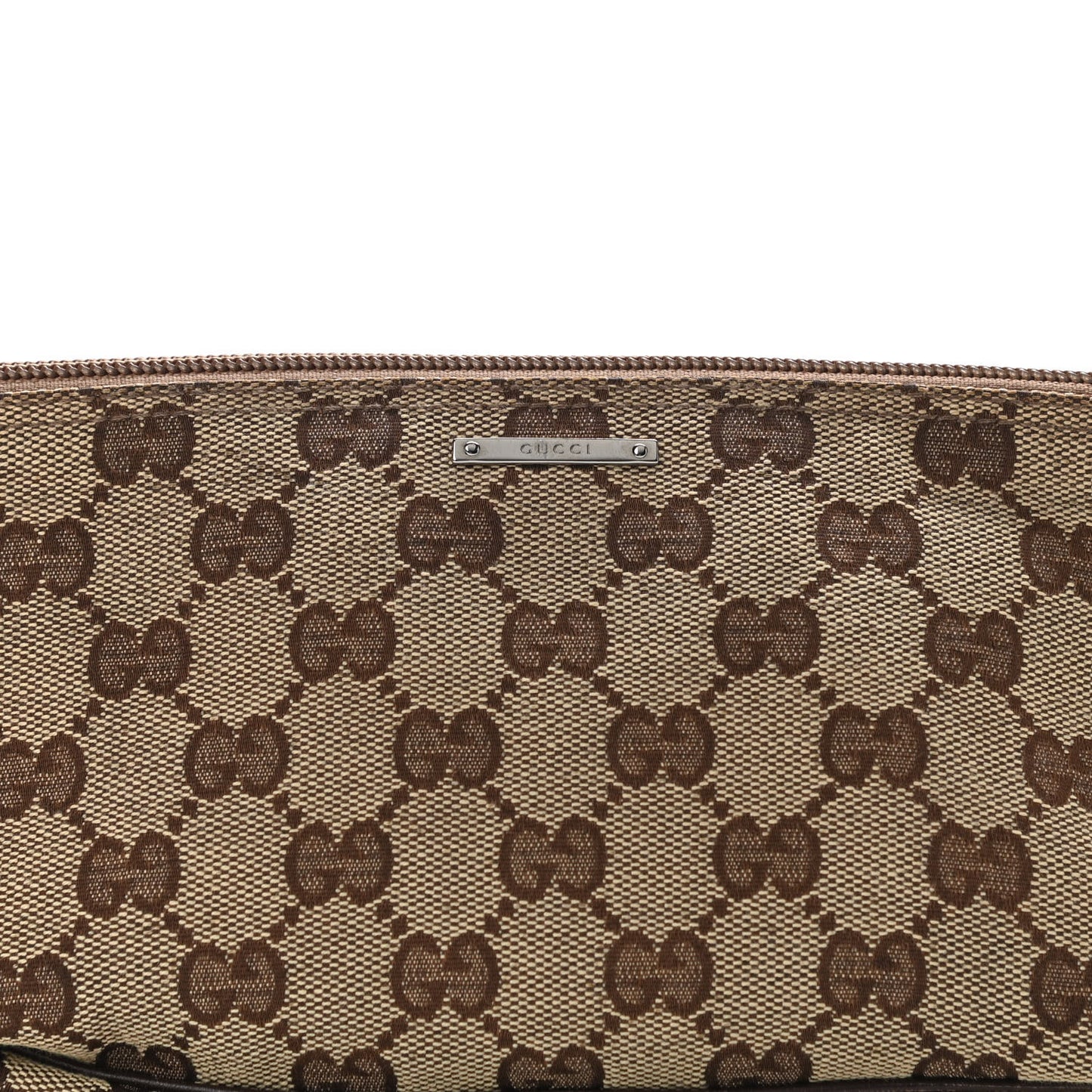 Monogram Web Boat Pochette Brown
