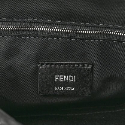 Fendi Recycled Fabric Jacquard Vitello Astro FF 1974 Small Fendiness Backpack Asfalto Black 5 of 9