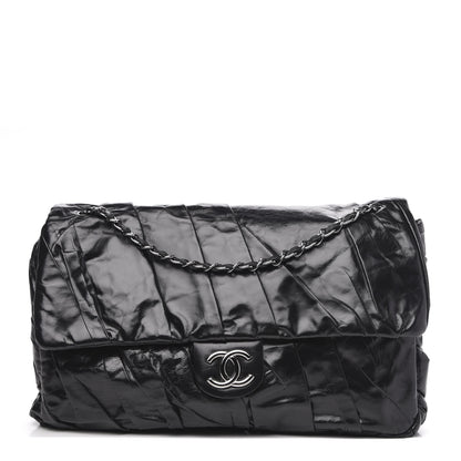 Chanel Glazed Calfskin Twisted Maxi Flap Black 1 of 9