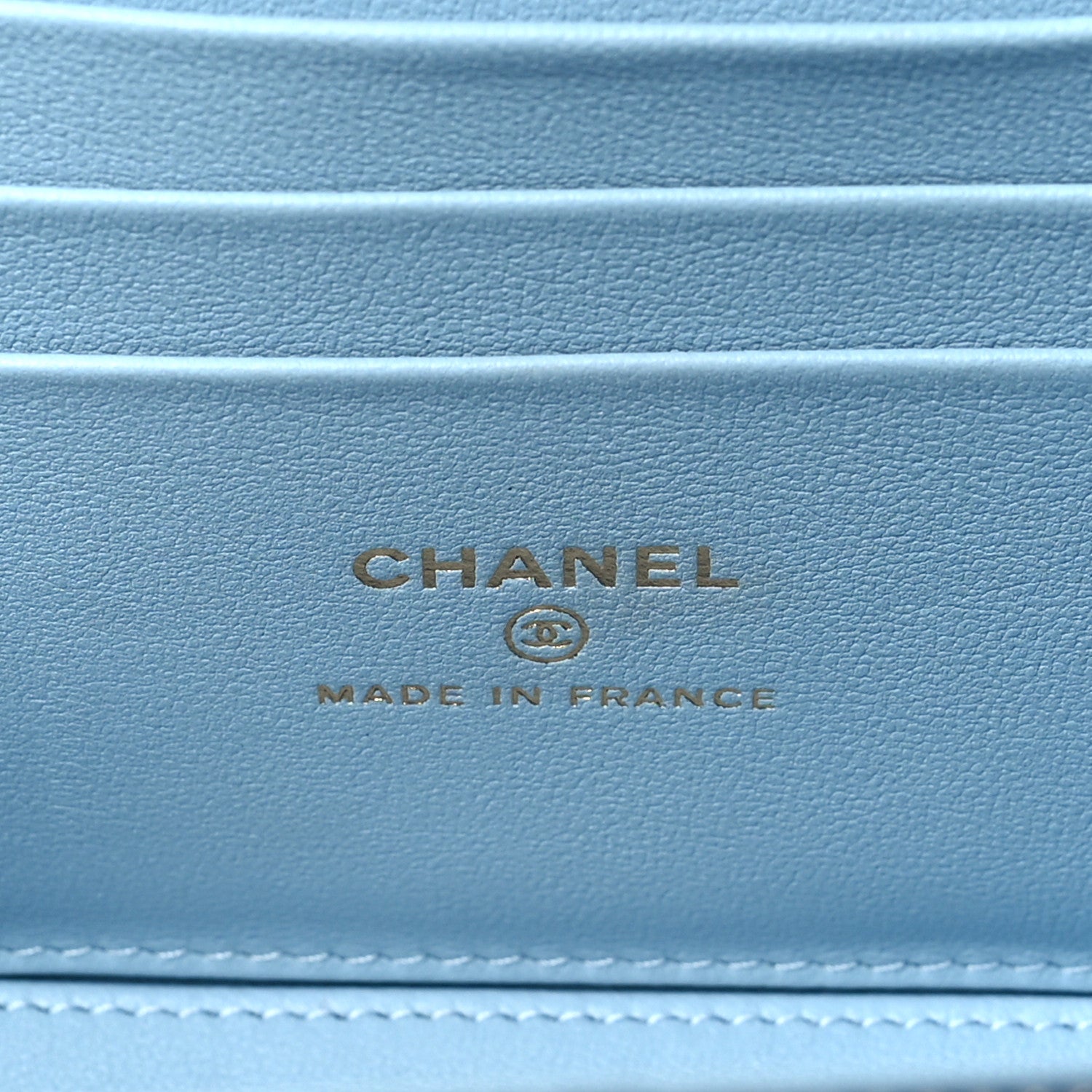 Chanel Lambskin Quilted Small Top Handle Vanity Case With Chain Dark Blue Light Blue 6 of 12