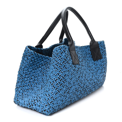 Bottega Veneta Nappa Intrecciato Large Cabat Blue Black 4 of 12